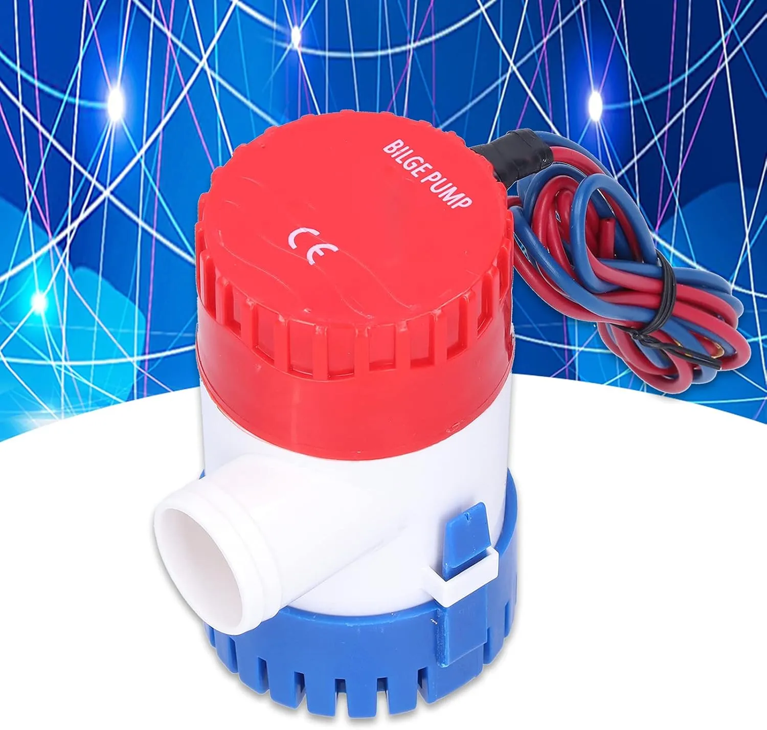 Bilge Pump Semi Automatic Electric Submersible Marine Water Pump Accessories for Ponds, Pools, Boat, Yacht (DC12V 750GPH)