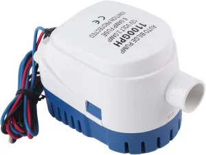 Bilge Submersible Pump, Electric Automatic Water Pump, Made of Sturdy ABS, for Drainage and Ship, Wide Applications in Sewage care, Water Purification, and More (DC12V 1100GPH)
