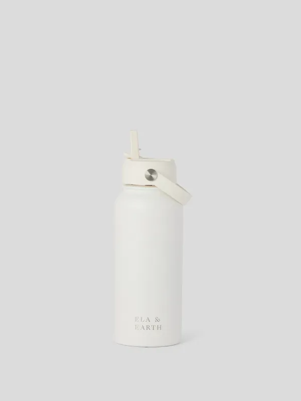 Black - Water Bottle Bag & 1 Litre Water Bottle Set