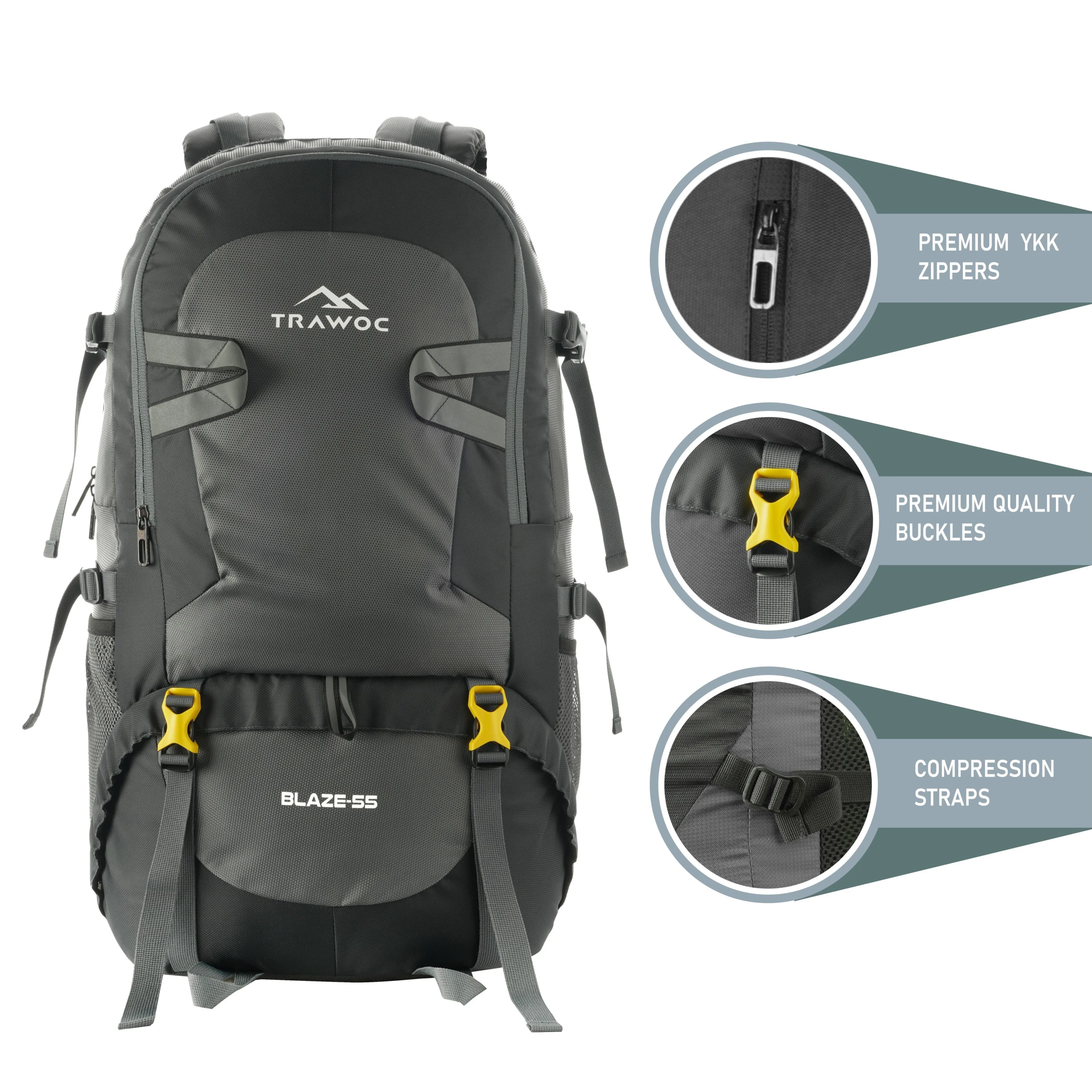 BLAZE-55 Backpack - Grey