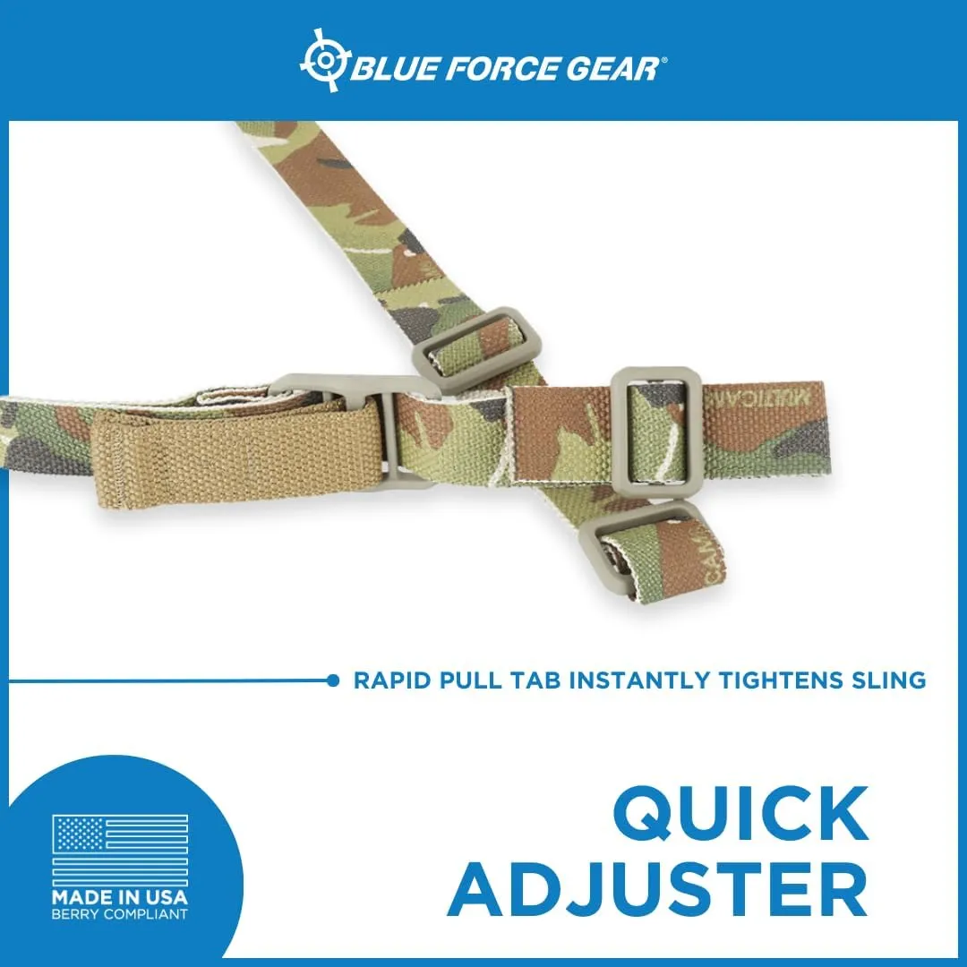 Blue Force Gear Vickers Sling | 2 Point Sling Adjusts for Carrying Positions | 54-64 inches