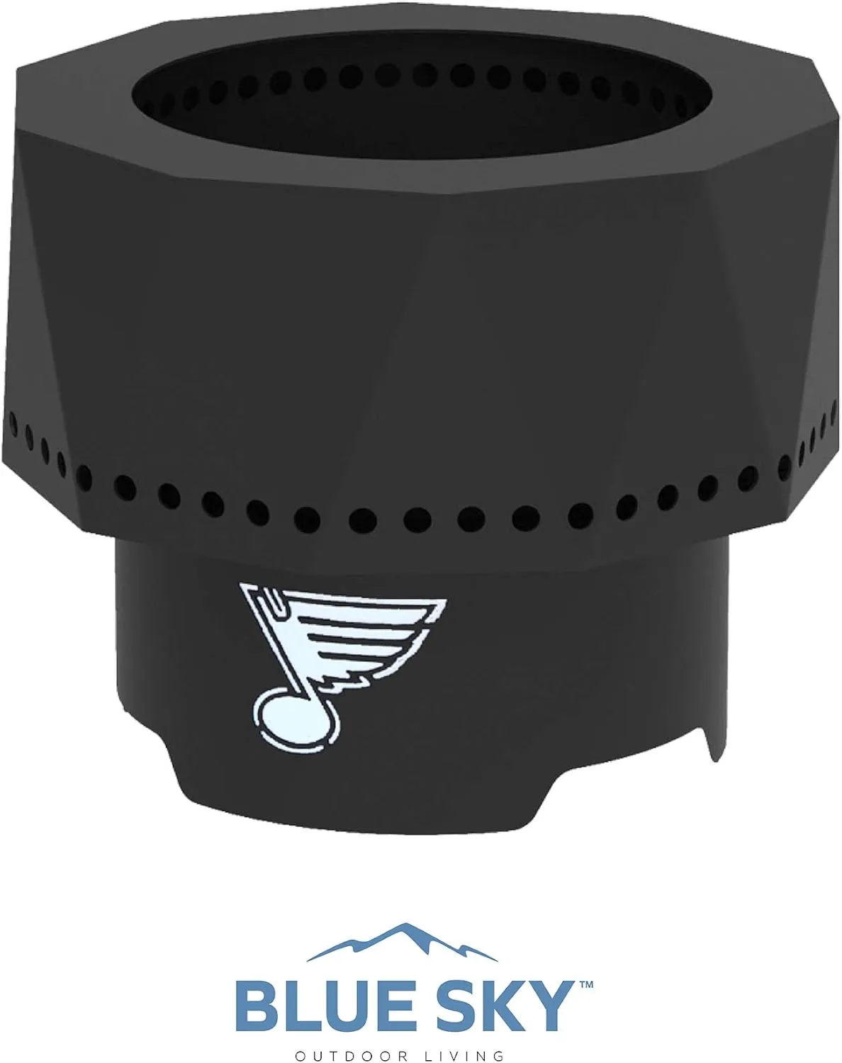 Blue Sky Outdoor Living NHL Nashville Predators Ridge Portable Steel Smokeless Fire Pit with Carrying Bag, Firewood and/or Wood Pellet Burning