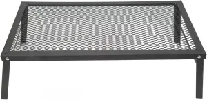 BORDSTRACT Camp Grill, Folding Campfire Grill Heavy Duty Iron Portable Cooking Rack for Outdoor Camp Fire Grill Barbecue Picnics