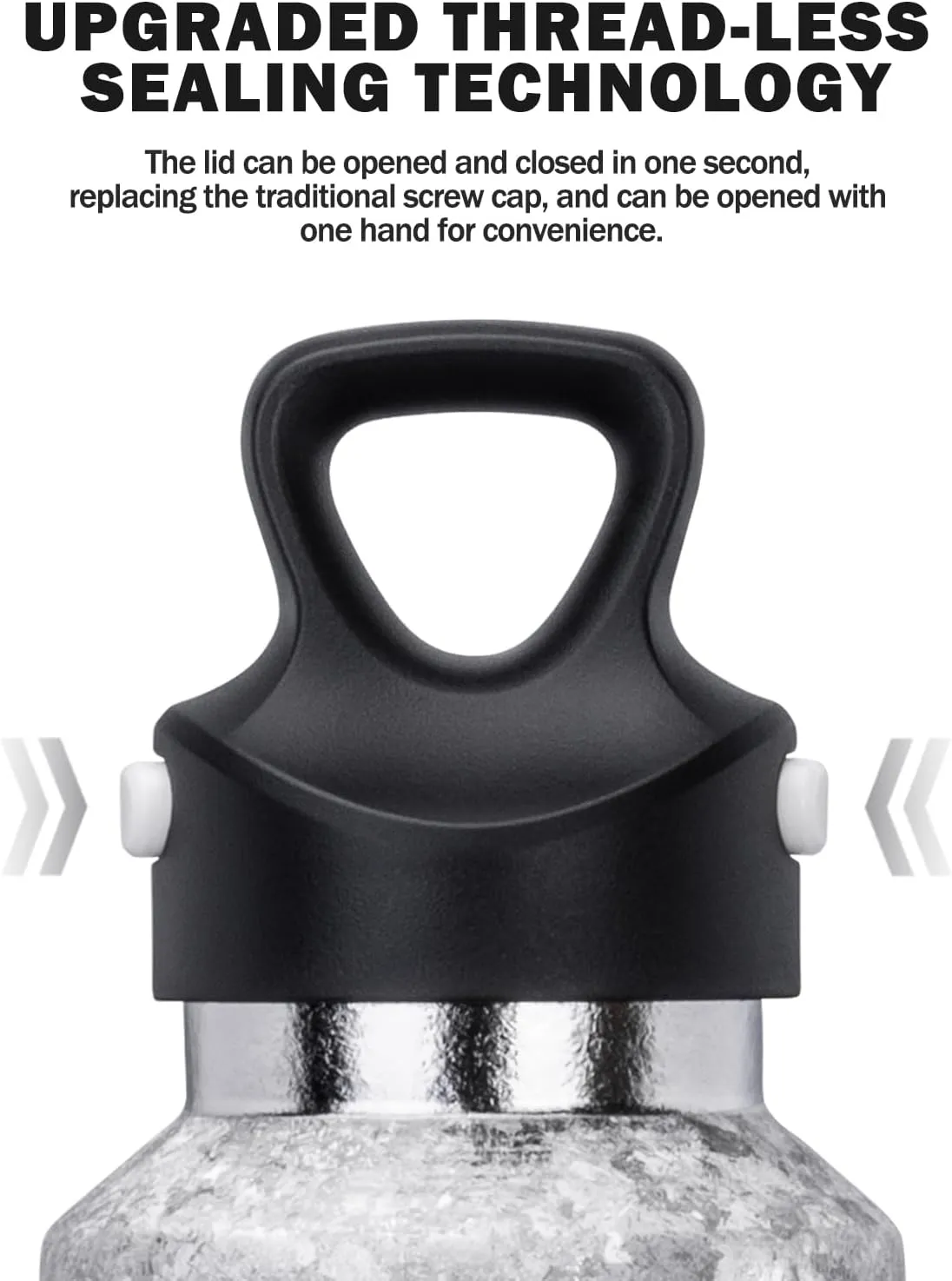 Boundless Voyage Titanium Vacuum Water Bottle Double-Walled Insulated Cup Lightweight and Leak-Proof Travel Outdoor Office School Sport Bottle (600ml blue)