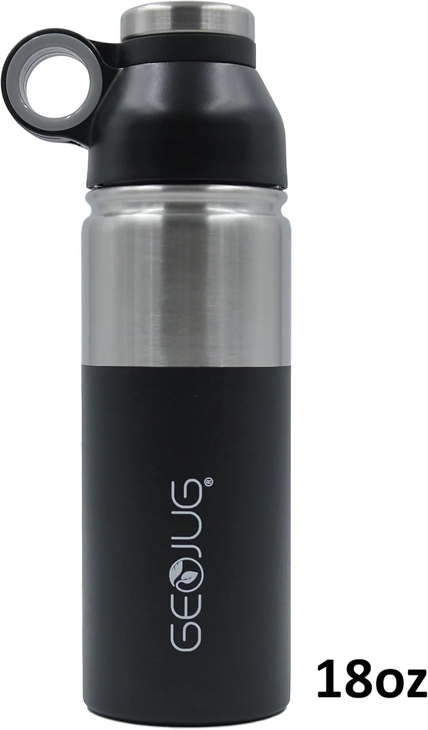 Brentwood GeoJug Stainless Steel Vacuum Insulated Water Bottle, Wide Mouth with BPA Free Cap