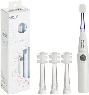 Brilliant Lumi 360 Round Head Travel Sonic Electric Toothbrush for Adults - Tooth Brush with LED Microfiber Bristles Gentle Sonic Technology for a Smile, Vibrating Toothbrush, 4 Brush Heads