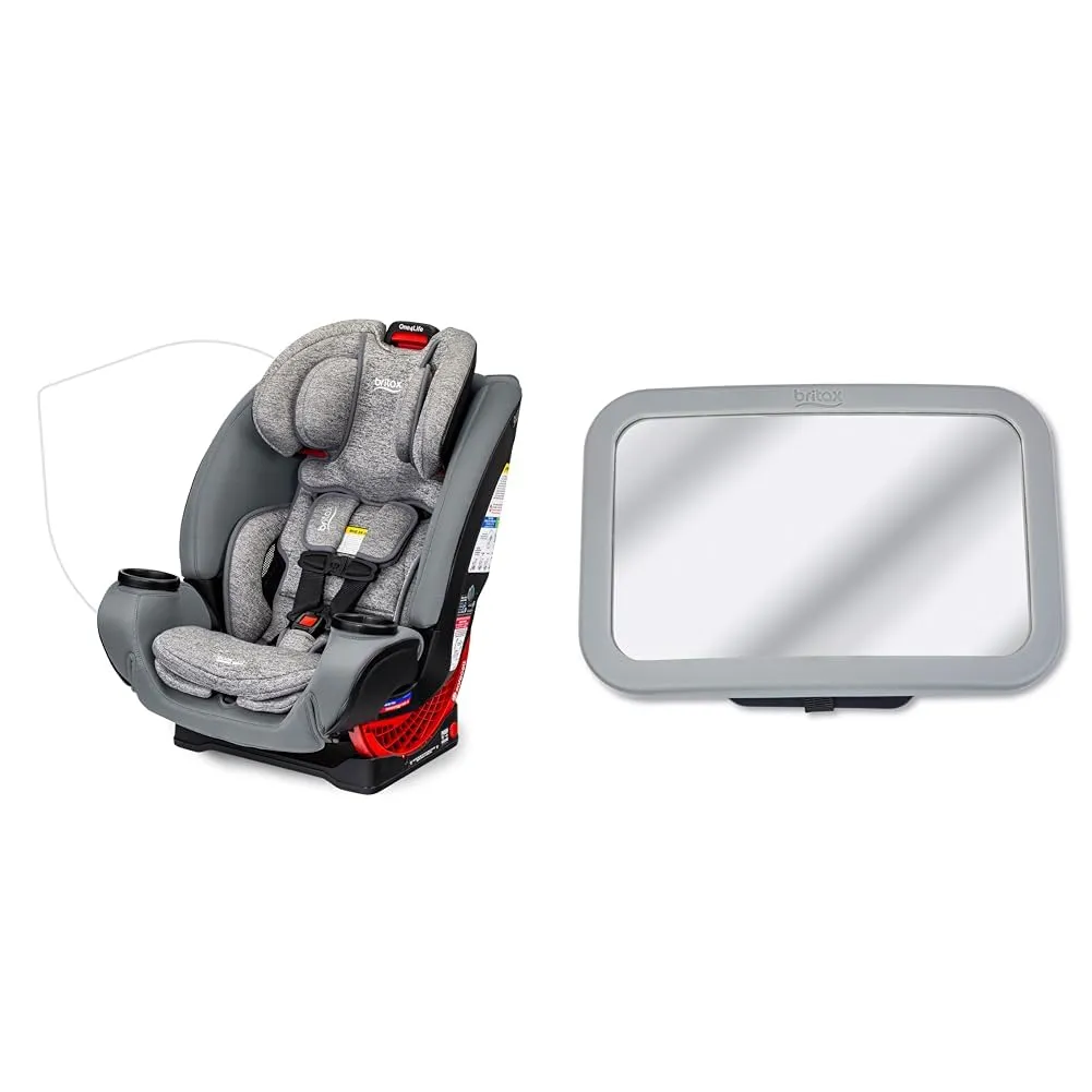 Britax One4Life Convertible Car Seat, 5-120 lbs   Baby Car Mirror for Back Seat View
