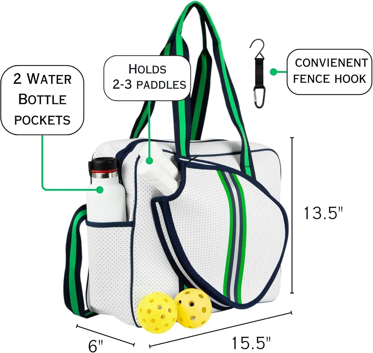 Brooklyn Pickleball Bag - Women's Pickleball Bag, Quality Construction, Functional And Stylish Design