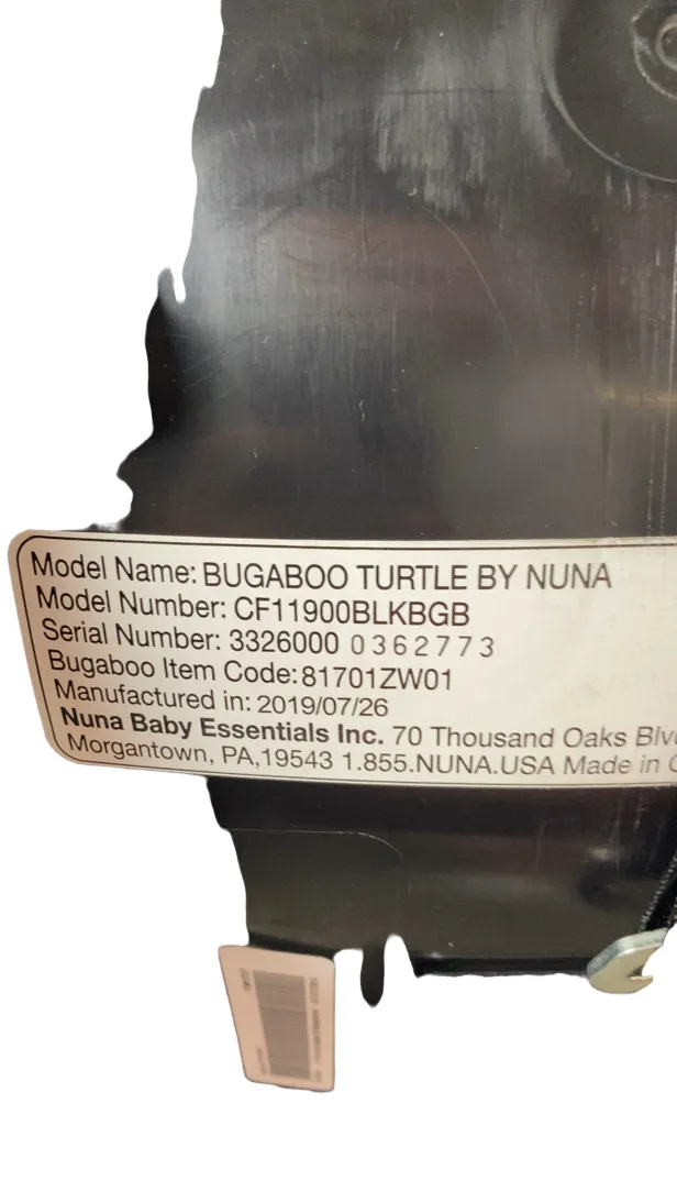 Bugaboo Turtle By Nuna Car Seat, 2019