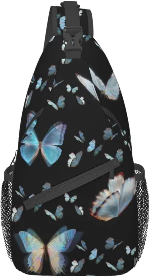 Butterfly Shoulder Bag Womens Sling Backpack Daypack Casual Backpack Hiking Bag Cute Backpack Bag