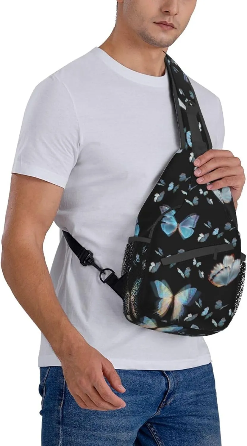 Butterfly Shoulder Bag Womens Sling Backpack Daypack Casual Backpack Hiking Bag Cute Backpack Bag
