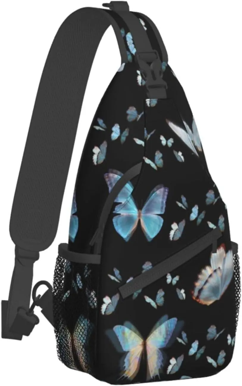 Butterfly Shoulder Bag Womens Sling Backpack Daypack Casual Backpack Hiking Bag Cute Backpack Bag