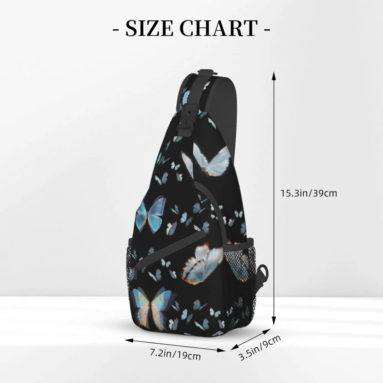 Butterfly Shoulder Bag Womens Sling Backpack Daypack Casual Backpack Hiking Bag Cute Backpack Bag