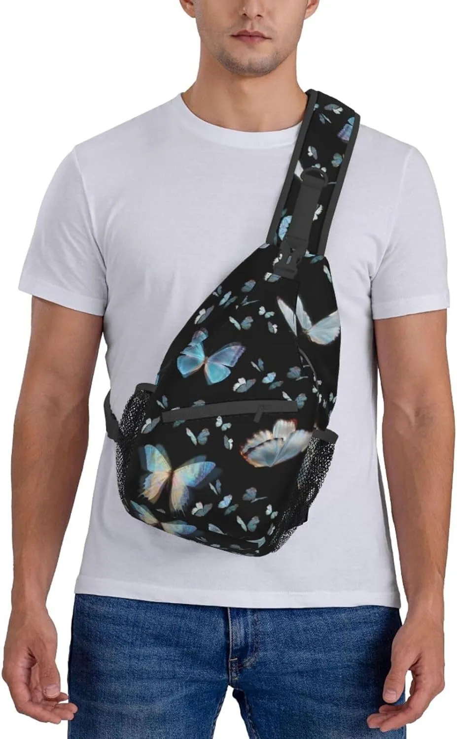 Butterfly Shoulder Bag Womens Sling Backpack Daypack Casual Backpack Hiking Bag Cute Backpack Bag