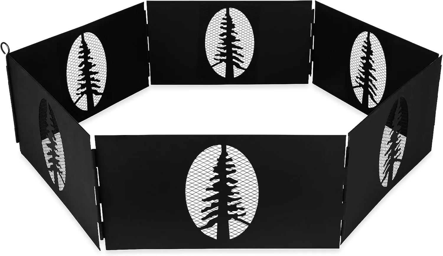 Camco Heavy Duty Steel Campfire Ring - 27"" Wide with Hinged Construction, Portable Collapsible Design is Easily Transportable, Comes with Storage Bag - (51091)", Black