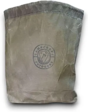 Camp Skillet Bag, Handmade Waxed Canvas Storage Bag for Steel and cast Iron cookware- Camping Gear- bushcraft Gear- Survival Gear