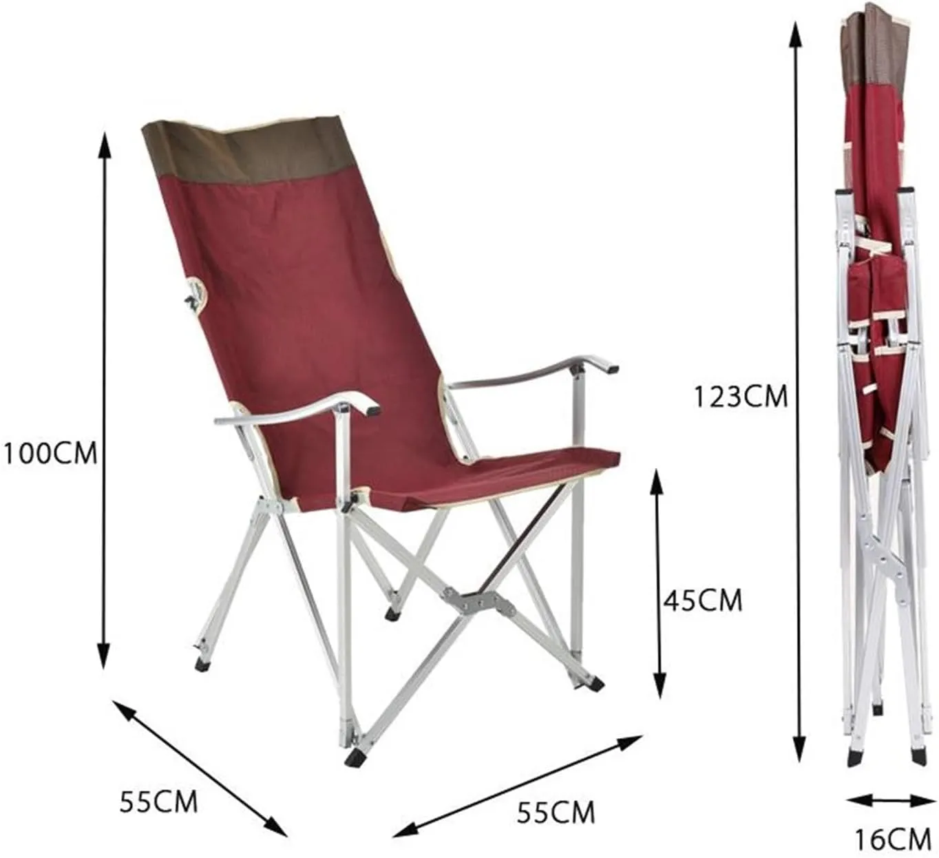Camping Chairs Outdoor Chair Portable Folding Chairs for Relax Camping Fishing Backrest Stool Aluminum Alloy Leisure Beach Chair Portable Folding Chair(Green)