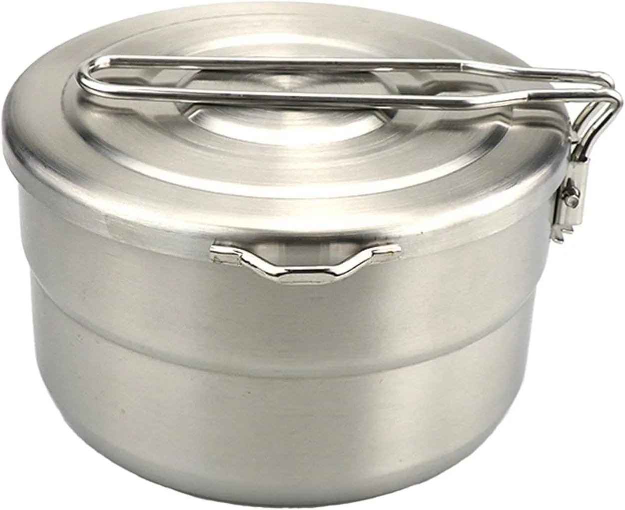 Camping Cook Pot Bento Pot Stable Tableware 1.5L Lightweight Food Rack Camping Cookware for Hiking Adults Travel Equipment