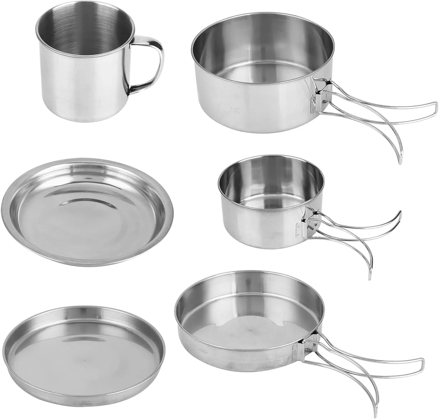 Camping Cooking Set, Camping Cookware Camp Cooking Set Stainless Steel with 8Pcs for Outdoor