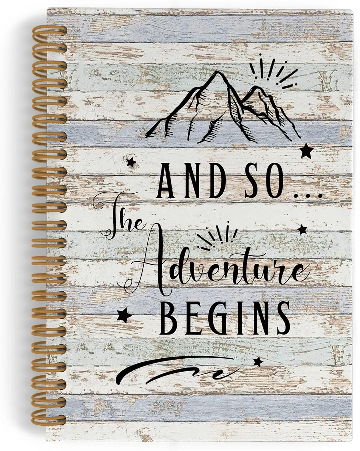 Camping Travelers Spiral Notebook, Adventure Travel Journal Notebook, and So the Adventure Begins Notebooks for School Work, Office Supplies Gifts for Camper Traveler Women Men, 5.5x8.3 Inch