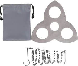 Camping Tripod Board Outdoor Cooking BBQ Tripod Turn Branch Into Campfire Tripod Camping Gadget with Adjustable Chain