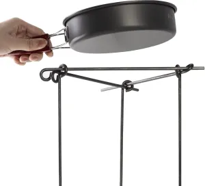 Camping Tripod Campfire Stand portable campfire,Over Fire Camp Grill with Carrying Bag for Outdoor Open Flame Cooking