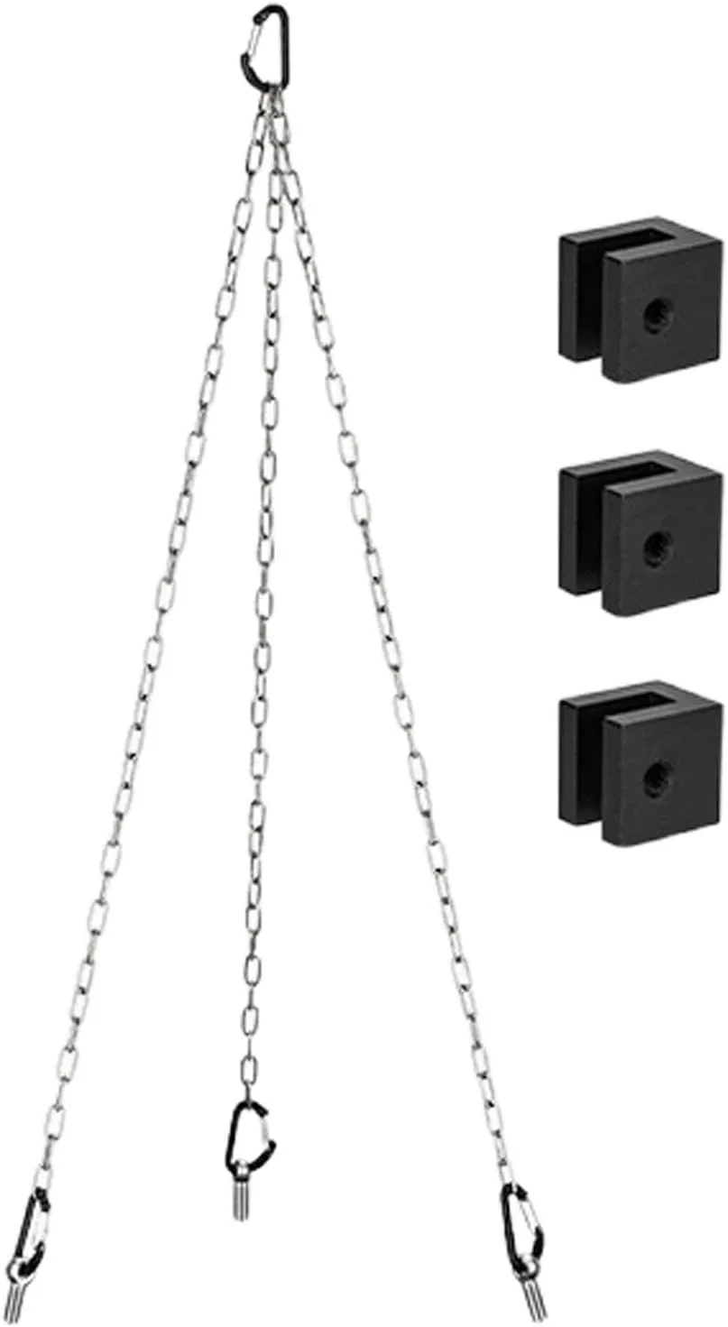 Camping Tripod for Cooking, Campfire Tripod for Cooking, Tripod for Outdoor Fire Pit, Height-Adjustable, Removable, Multifunctional, Portable Campfire Tripod Made of Aluminium Alloy