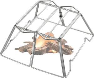 CAMPINGMOON Collapsable Campfire Cooking Stand Trivat Stainless Steel for Open Fire Camping Outdoor MT-2-ST