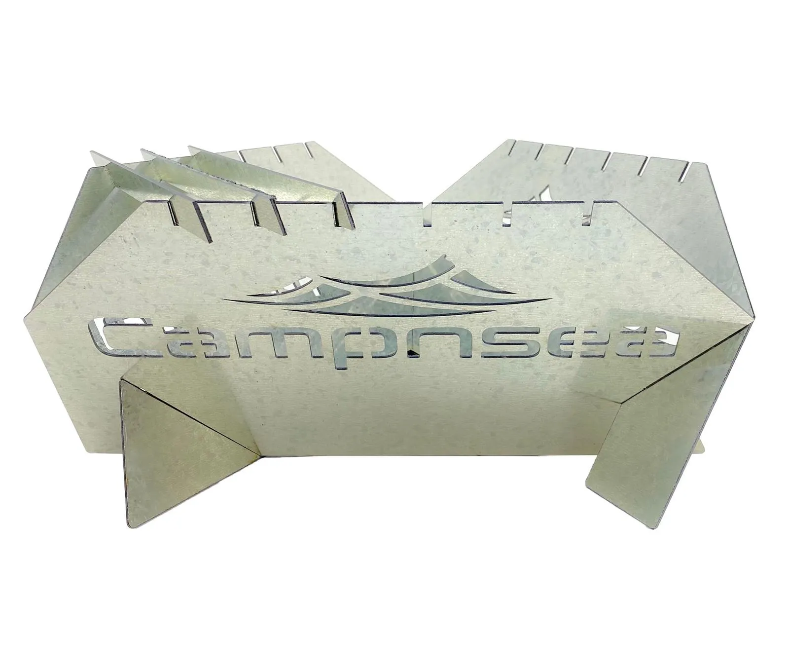 Campnsea - Galvanized Firepit with Kettle Stand & Carry Bag