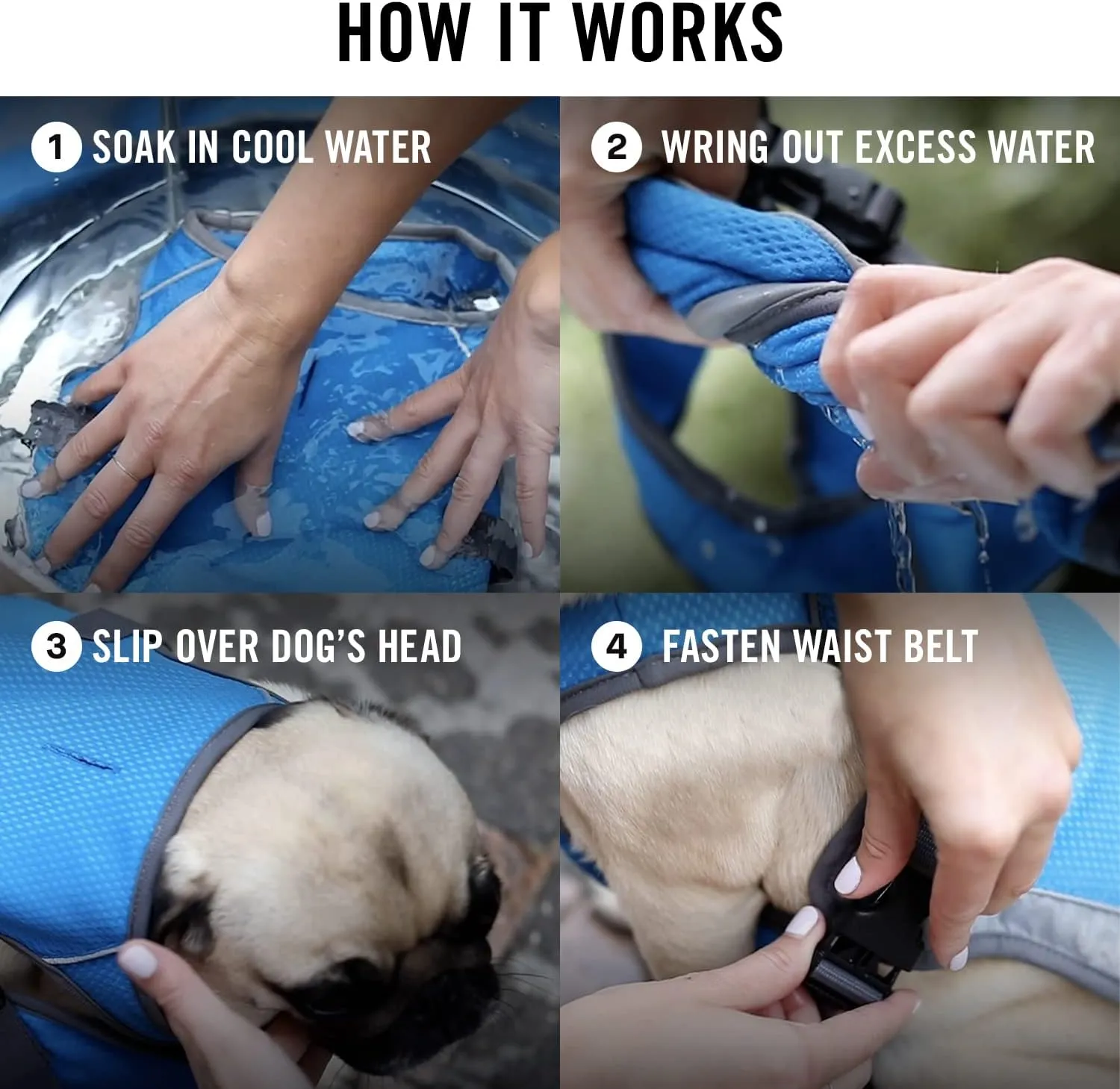 Canada Pooch Dog Cooling Vest - Evaporative Cooling Vest for Dogs with Breathable Mesh Material & Reflective Lining, Adjustable Dog Cooling Vest Great for Dogs 16 (15-17" Back Length), Aqua