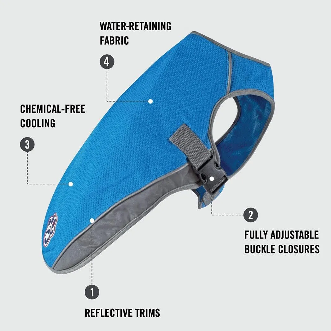 Canada Pooch Dog Cooling Vest - Evaporative Cooling Vest for Dogs with Breathable Mesh Material & Reflective Lining, Adjustable Dog Cooling Vest Great for Dogs 16 (15-17" Back Length), Tie Dye