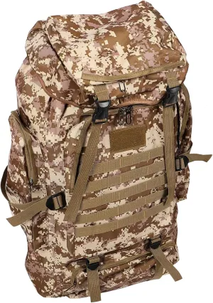Capacity Camping Backpack for Hiking Climbing and Outdoor Adventures Durable Oxford Desert Camouflage for Men and Women
