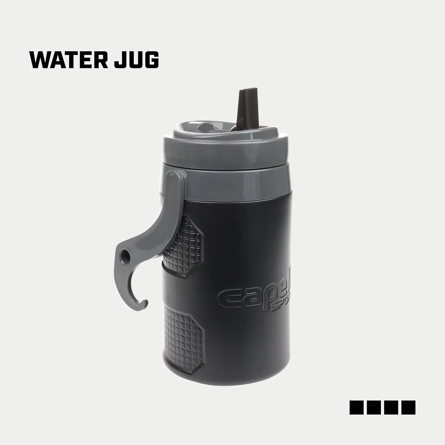 Capelli Sport Water Bottle Jug, Insulated Half Gallon Sports Water Jug with Carry Handle, 64 oz