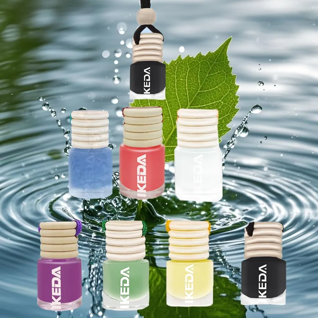 Car Air Freshener 4ml Car Scents | 45-Days Keep Fragrance | Automotive Hanging Diffuser Bottles | Remove Auto Odor Long-Lasting Fresh Air for Home Deodorizer (2pcs, Sandalwood)