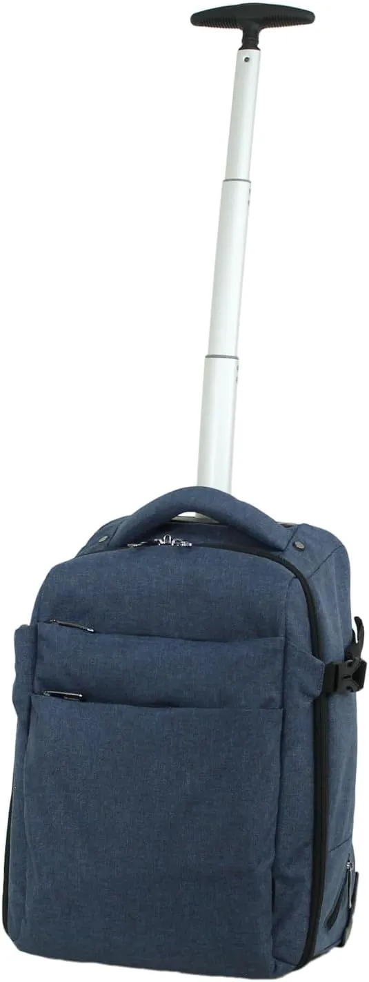 Carry On Rolling Backpack with Wheels Ssize [81-76022-50](Navy)