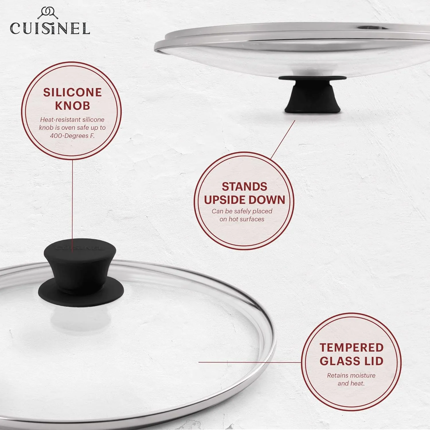 Cast Iron Skillet Set - 8" 10" 12"-Inch Dual Handle Frying Pans   Glass Lids   Silicone Handle Holder Covers - Pre-seasoned Oven Safe Cookware - Indoor/Outdoor Use - Grill, Stovetop, Induction Safe