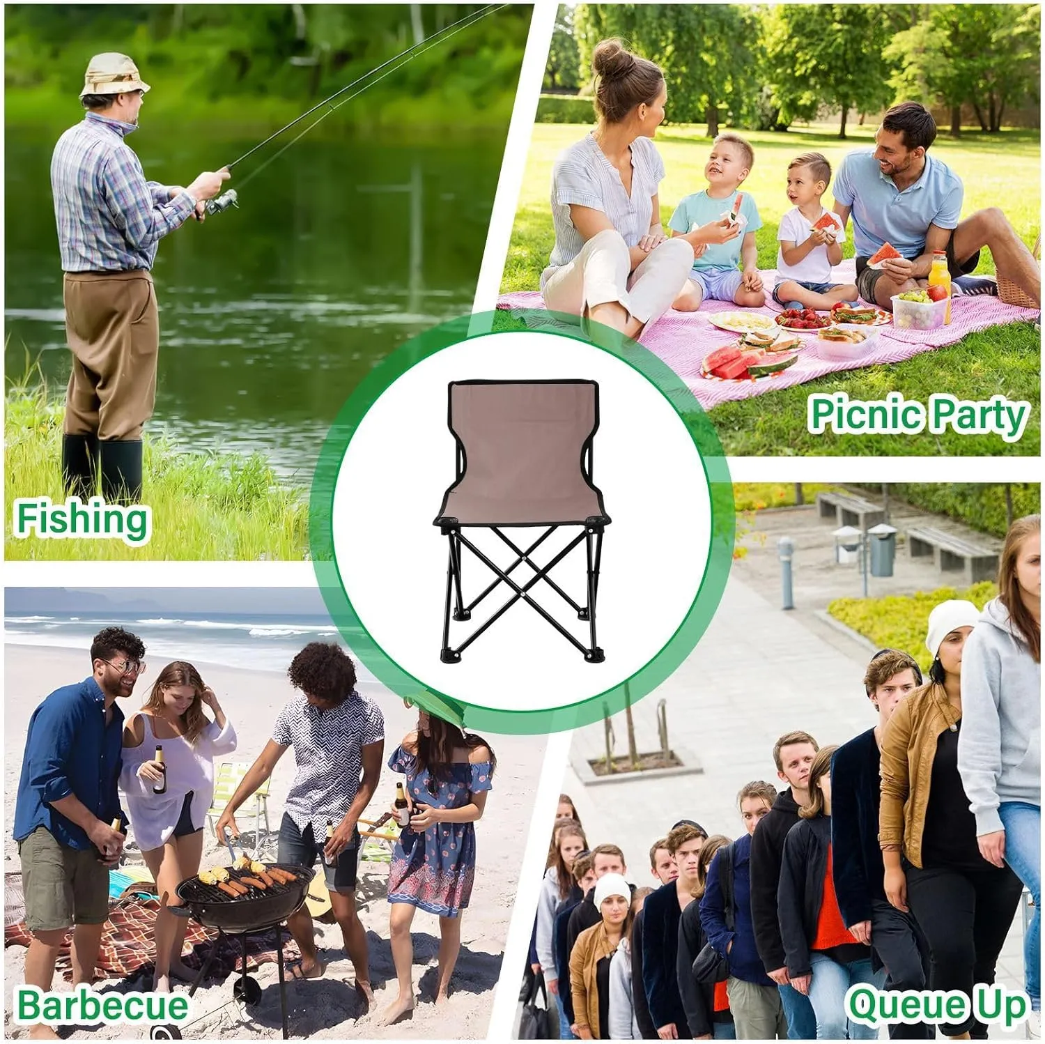 Champagne Pink Camping Chair for Adults Folding Chair Compact Camping Chair Lawn Chair for Sporting Event