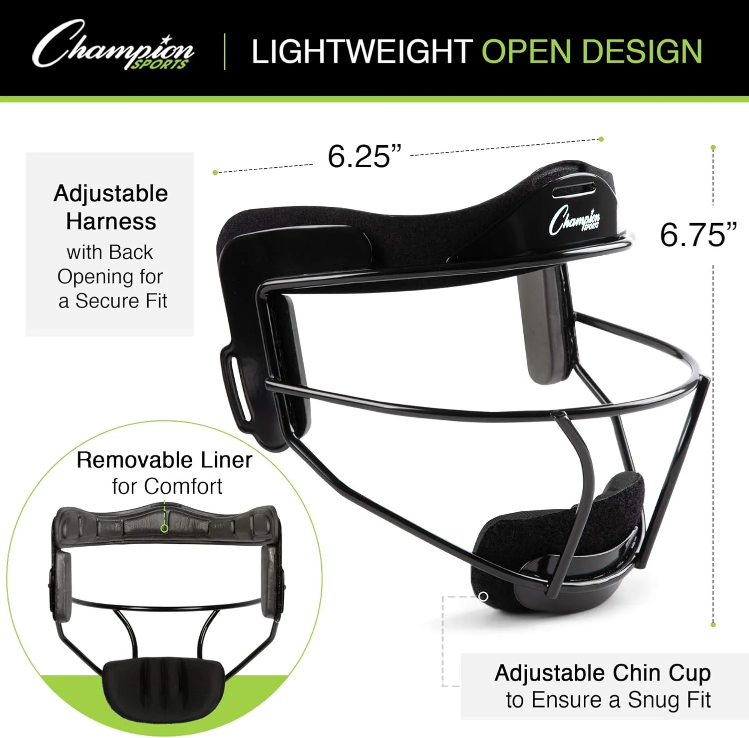 Champion Sports Softball Fielders Face Mask
