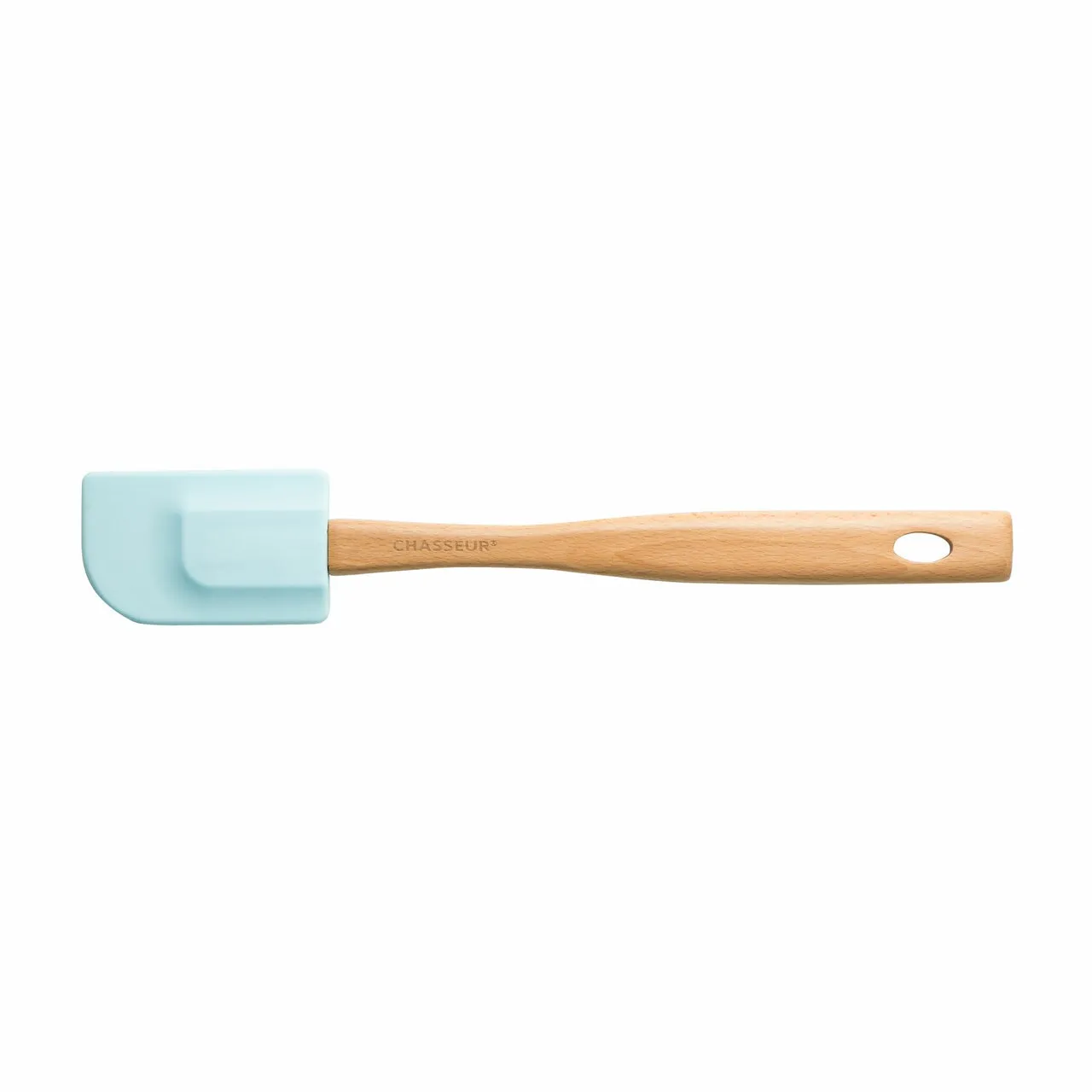 Chasseur Medium Spatula with Silicone Heads, Beechwood Handle – Duck Egg Blue