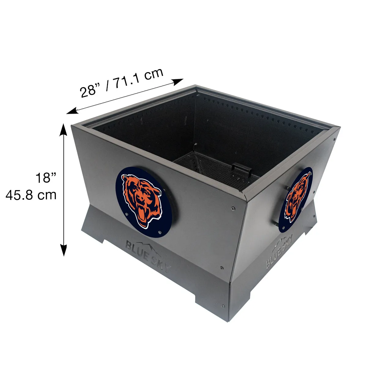 Chicago Bears 28" NFL Square Mammoth Patio Smokeless Fire Pit Medallion Series