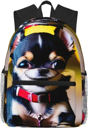 Chihuahua Dog Lightweight and Comfortable Casual Backpack MultiPurpose Day Bag, Travel Laptop Backpack