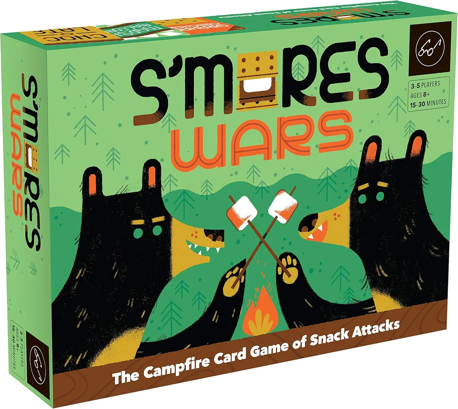 Chronicle Books S’Mores Wars: The Campfire Card Game of Snack Attacks (Competitive Card-Drafting Marshmallow Game for The Whole Family, Fast & Fun Food-Themed Card Game),Multicolor
