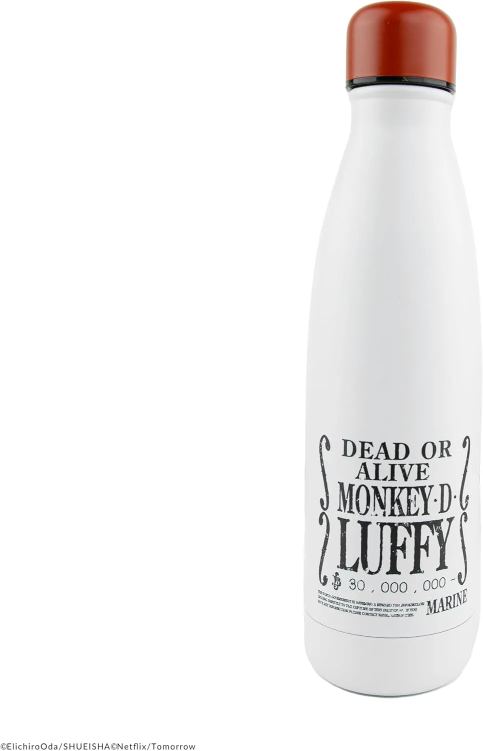Cinereplicas One Piece - Wanted Luffy Insulated Water Bottle - 500ml - Official License