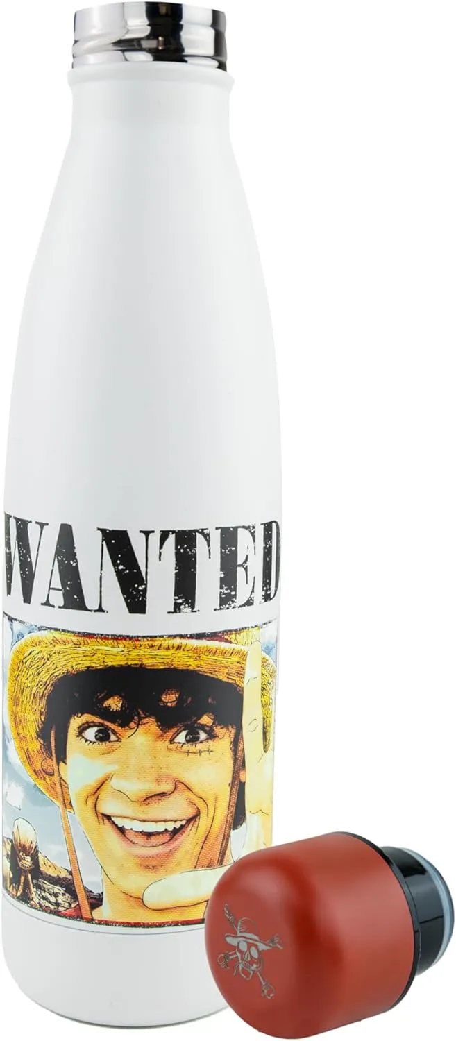 Cinereplicas One Piece - Wanted Luffy Insulated Water Bottle - 500ml - Official License