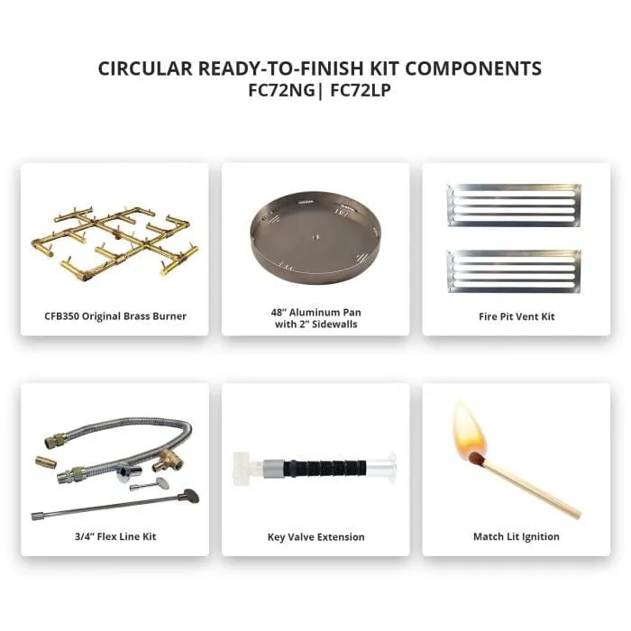 Circular Ready To Finish Fire Pit Kits