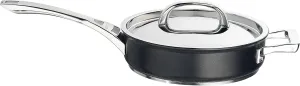 Circulon Infinite Saute Pan with Lid 24cm - Non Stick Induction Suitable Deep Frying Pan with Stainless Steel Lid, Base & Handles, Premium Dishwasher Safe, Heavy Gauge Hard Anodised Cookware