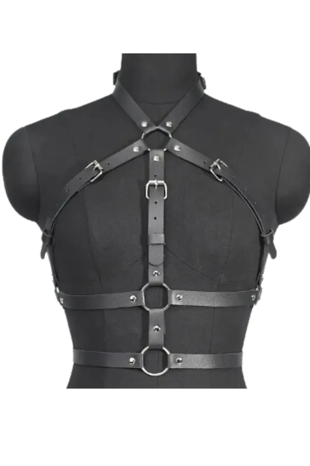 Clara Adjustable Genuine Leather Harness