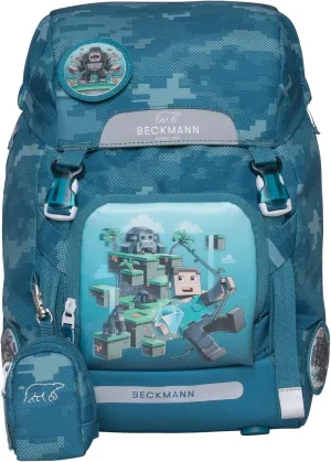 CLASSIC School Ergonomic Backpack for Kids – Lightweight, Adjustable, Spacious – Posture-Friendly, Durable – Ages 6-8, Elementary school, 1st & 2nd grade. 22 lt. JUNGLE GAME, BLUE
