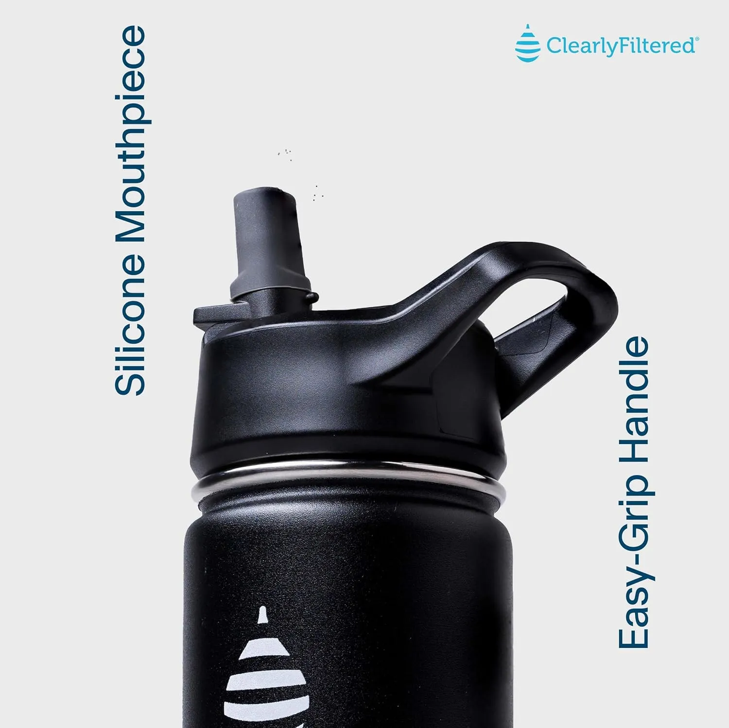 Clearly Filtered 32oz Water Bottle/Targets 220  Contaminants/Double-Wall Insulated Stainless Steel Filtered Water Bottle BPA/BPS-Free Phthalate-Free Filters Fluoride Lead Chlorine (White)