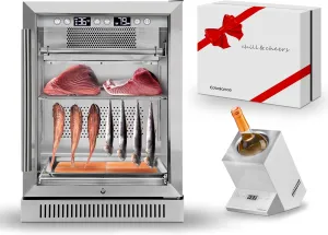 Cobalance Dry Aging fridge for Steak, Dry Age freezer for T-Bone,Chicken, Ham& Cheese up to 66lbs, 24“ Commercial Meat Ager Refrigerator, Perfect for Salami, Tender Aged Beef and Game in 21-46 Days
